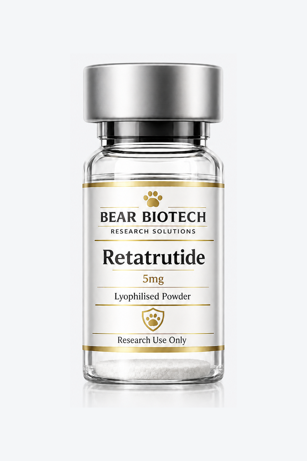 Retatrutide 5mg lyophilised powder research vial